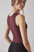 Clean Lines Muscle Cami - Free People - Chocolate Merlot